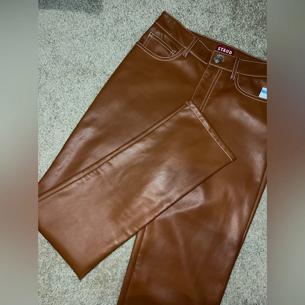 Staud -Women’s Elliot Faux Leather Pants (New!) - Picture 10 of 10